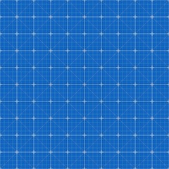 Seamless blue print pattern texture with grid lines and diagonal markings. 