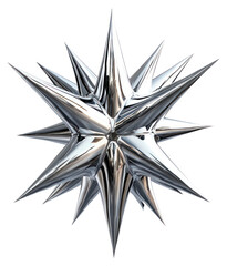 Obraz premium PNG A starburst with sharp points illustration metallic accessories.