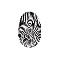 Fingerprint icon and white background