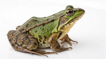 Naklejka premium American Frog On White Background