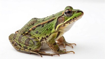 Naklejka premium American Frog On White Background