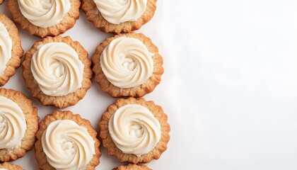 Delicious Butter Cookies Topped With Creamy Frosting