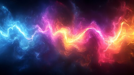 Abstract nebula with electrifying lightning HD images