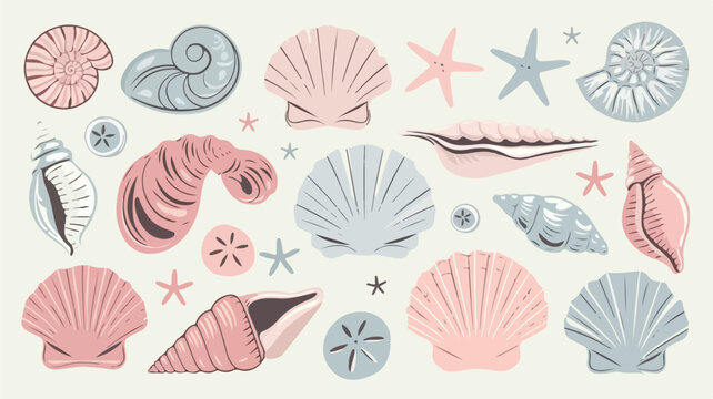 seamless pattern with seashells