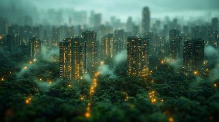 A green community transformed into a digital smart city