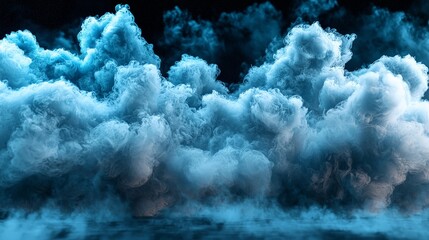 Misty Clouds Forming Intricate Patterns in an Abstract Scene