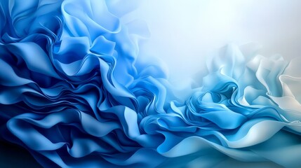 Obraz premium Abstract Smoke Trails Weaving Through Foggy Haze in Blue Tones