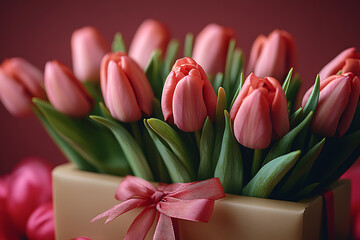 A touching and beautifully designed Mother's Day image featuring soft pastel tones, vibrant flowers, a heartfelt greeting card, and a thoughtful gift