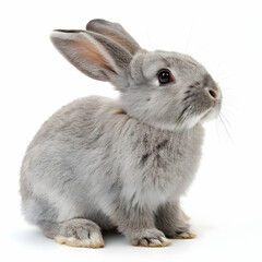 Obraz premium Furry cute rabbit isolated