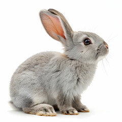 Obraz premium Furry cute rabbit isolated