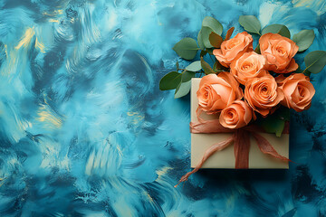 A touching and beautifully designed Mother's Day image featuring soft pastel tones, vibrant flowers, a heartfelt greeting card, and a thoughtful gift