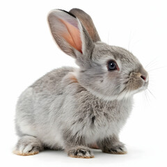 Obraz premium Furry cute rabbit isolated
