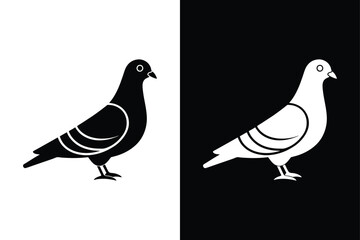 Pigeon bird icon vector on White Background ,Vector Art Illustration on white background.