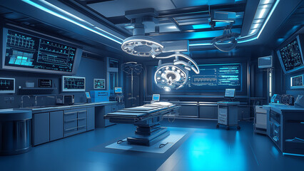 Fototapeta premium Futuristic Hospital Operating Room