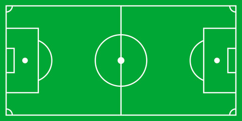 Soccer field strategy top view on green background vector illustration 10 eps