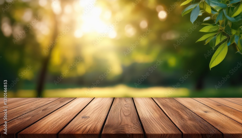 Aufkleber aigenerated empty wooden table for product display a minimalist background perfect for banners and a