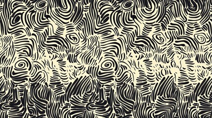 This chaotic doodle features swirling lines and abstract patterns, creating a visual sense of movement and texture in a playful artistic expression.
