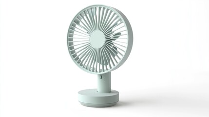 Obraz premium Portable, light green desk fan