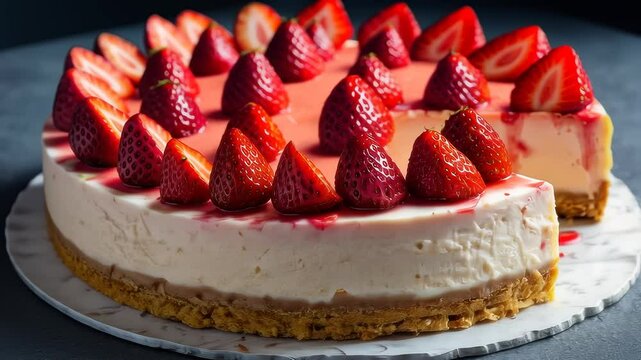 Sweet Cheesecake with Fruit