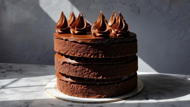 Rich Chocolate Cake Slice
