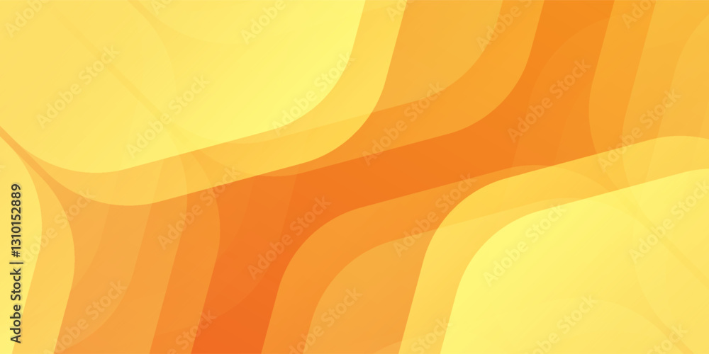 Poster modern colorful orange and yellow gradient waves background design simple abstract