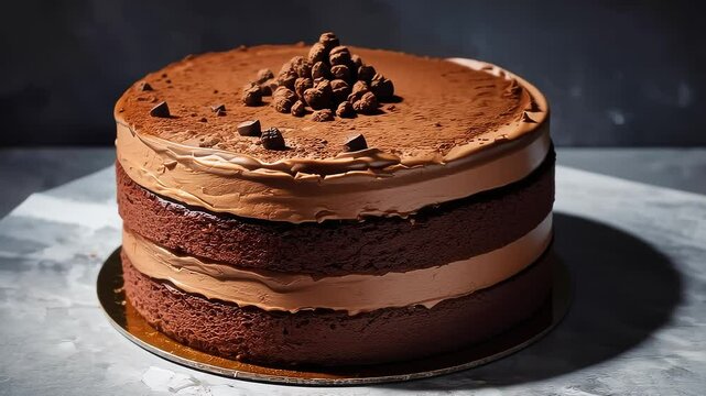 Smooth Chocolate Frosted Cake