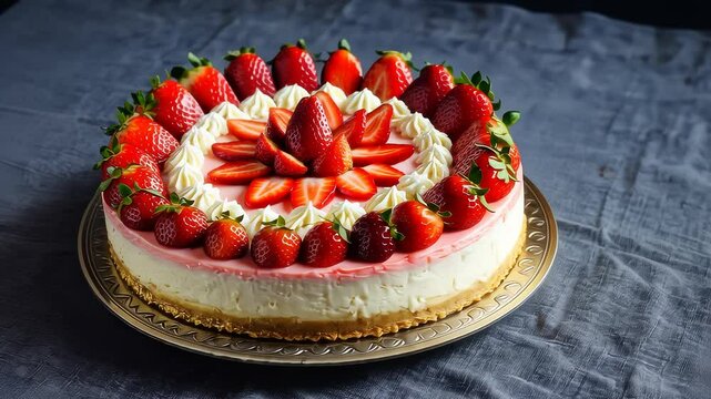 Delicious Strawberry Cheesecake