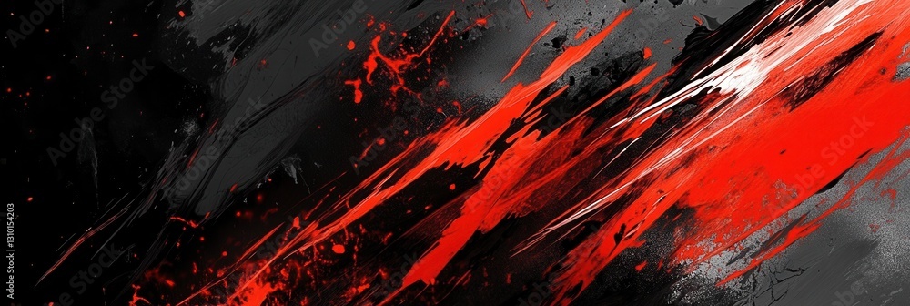 Fototapete dynamic chaos with red and black bursts creating an energetic backdrop of anger and intensity genera