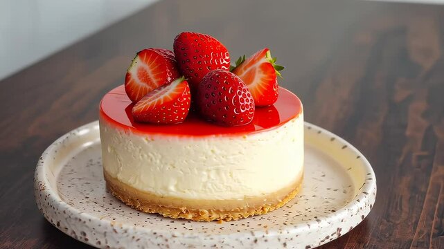Elegant Strawberry Cheesecake