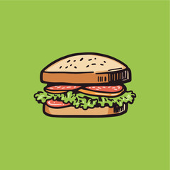 Yummy Burger Illustration