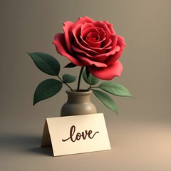 Rose and Love Letter