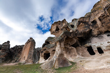 Midas Monument of Ancient Midas City in Yazilikaya, Eskisehir, Turkey. Midas Monument (Yazilikaya). Phrygian Valley. Historical Phrygia and Gordion geography. 