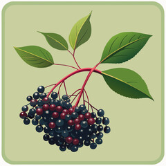 Vivid green leaves with intricate details on a soft pastel background