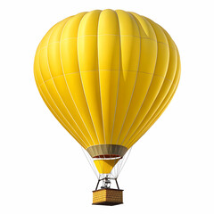 Fototapeta premium Golden Hot Air Balloon A 3D Render of Vintage Elegance