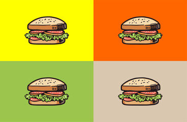 Yummy Burger Illustration