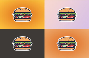 Yummy Burger Illustration