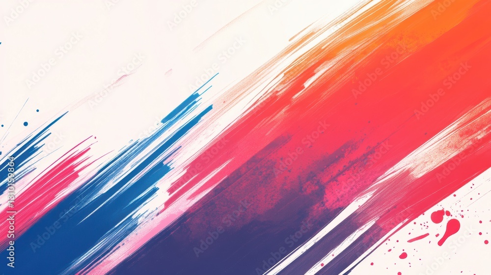 Poster abstract colorful brushstrokes background