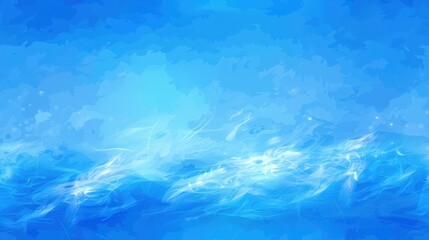 Vibrant blue abstract background features soft gradients and luminous wisps, creating a soothing visual effect ideal for digital art and design applications.
