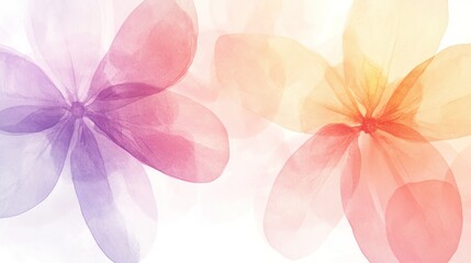 Obraz premium Delicate, colorful, abstract flowers