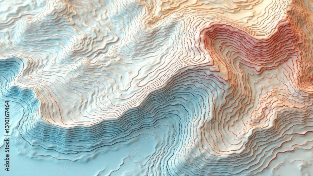 Poster topographic line contour map background, geographic grid map