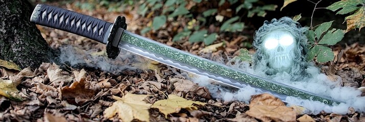 Forest Sword with Foggy Skull
