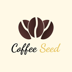 Fototapeta premium simple coffee bean logo design