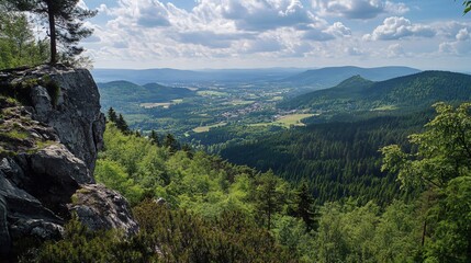 Panoramic View of Szczeliniec Wielki Mountain