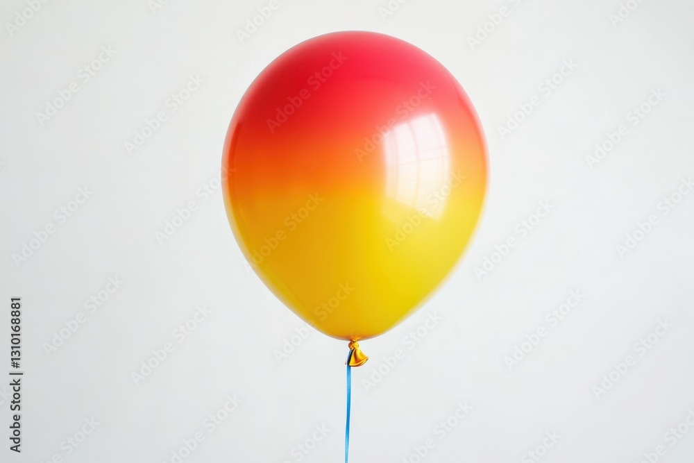 Aufkleber colorful balloon floating against a plain background with a vibrant gradient from red to yellow