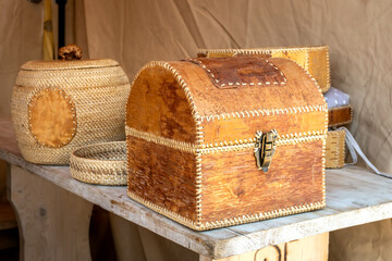 Birch Bark Chest - Traditional Russian Folk Craft