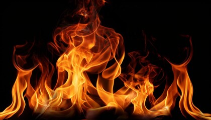 fire flames abstract on black background