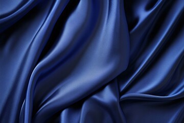 Obraz premium Elegant blue silk fabric texture close-up textile studio setting abstract concept for design inspiration