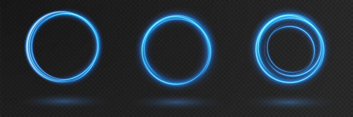 Glowing color rings with radiant light effects and elegant metallic shine. A premium vector illustration featuring luxurious circular elements with smooth reflections and sparkling highlights.