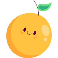 Fototapeta premium Fresh Fruits kawai - icon