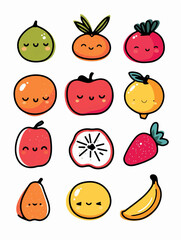 A collection of fruit icons.